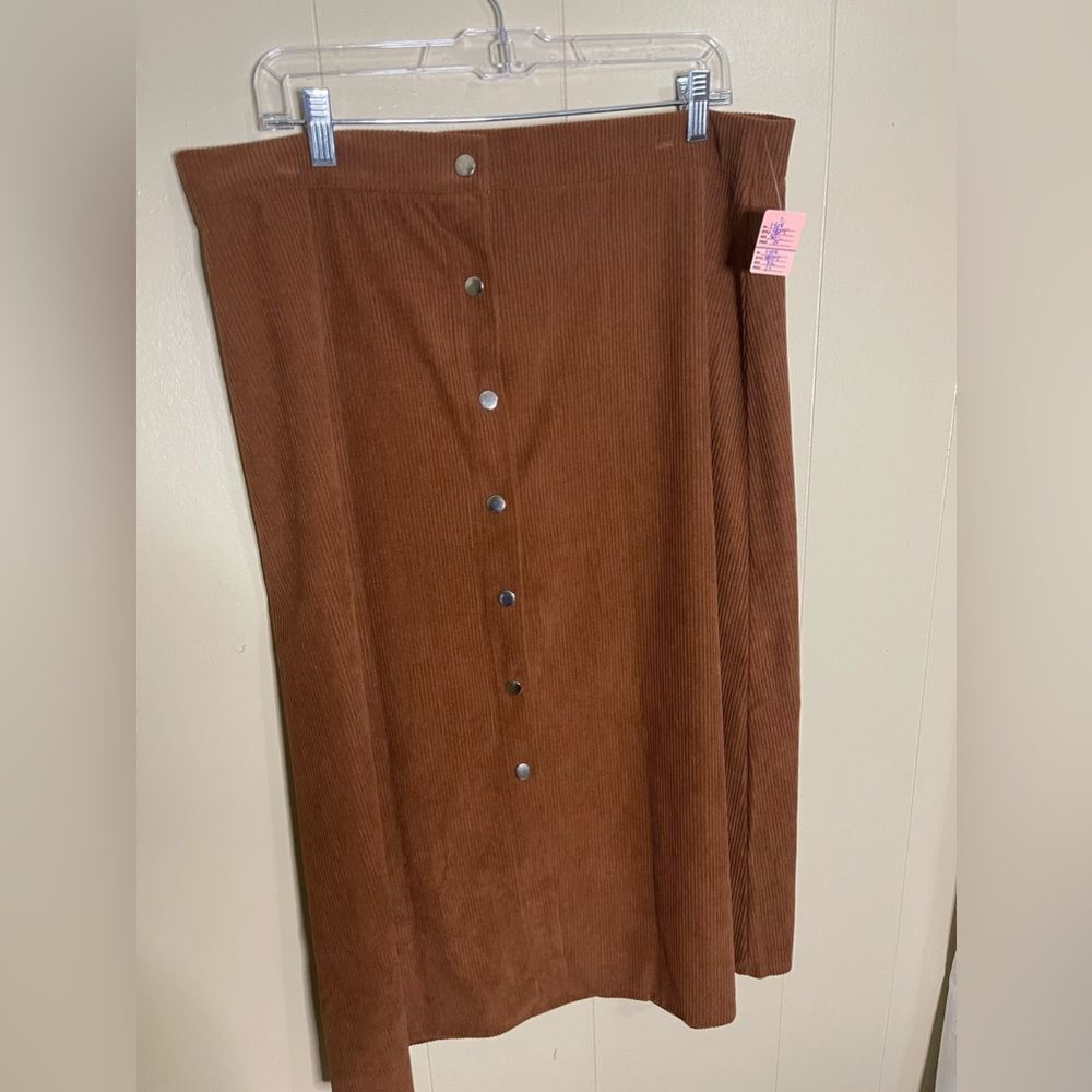 New Corduroy Brown Skirt